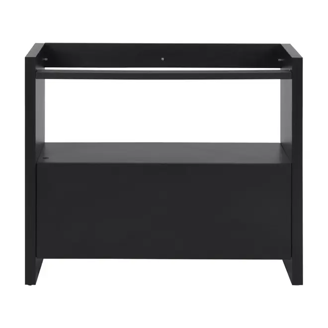BASE DE ESTANTE 1 PORTA 97 CM X 84 CM VETRO - PRETO - Foto 1
