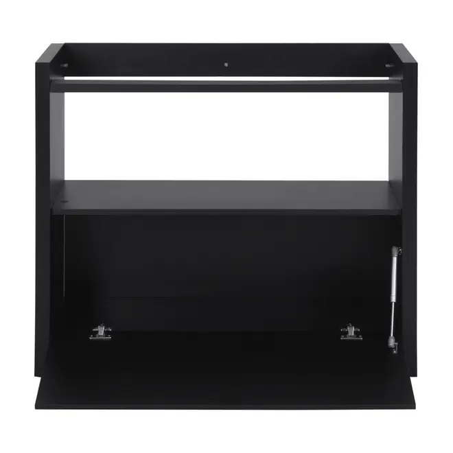 BASE DE ESTANTE 1 PORTA 97 CM X 84 CM VETRO - PRETO - Foto 4