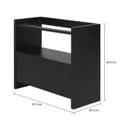 BASE DE ESTANTE 1 PORTA 97 CM X 84 CM VETRO - PRETO - Foto 6