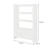 BASE DE ESTANTE 1 PORTA 97 CM X 1,55 M VETRO - BRANCO - Foto 10
