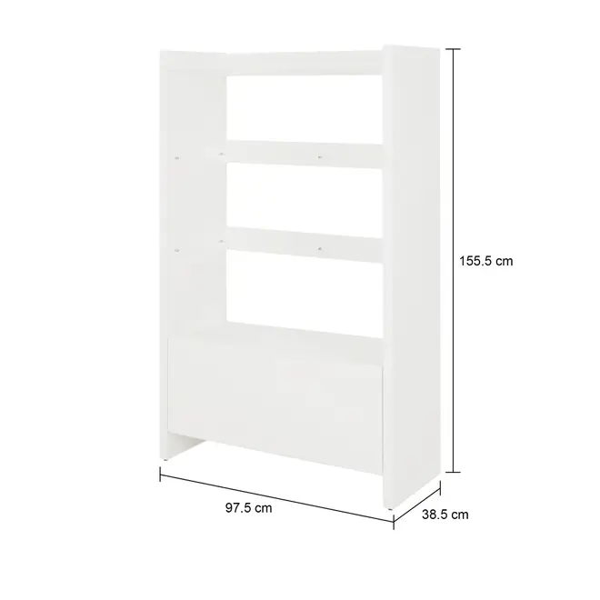 BASE DE ESTANTE 1 PORTA 97 CM X 1,55 M VETRO - BRANCO - Foto 10