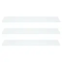 BRANCO - KIT COM 3 PRATELEIRAS PARA ESTANTE VIDRO 6 MM X 90 CM X 37 CM VETRO