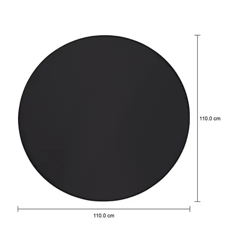 Imagem com medidas do produto TAMPO DE MESA VIDRO REDONDA 8 MM X 1,10 M VETRO