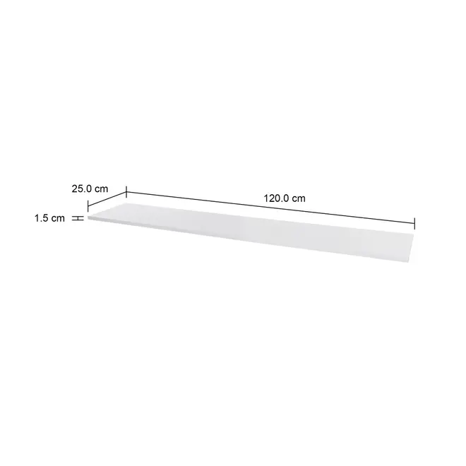 PRATELEIRA 1,5 CM X 1,20 M X 25 CM ALT TAB - BRANCO - Foto 4