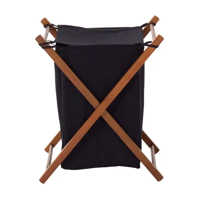 CESTO PARA ROUPA XIS - NOZES/PRETO - Foto 1