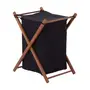 CESTO PARA ROUPA XIS - NOZES/PRETO - Foto 2