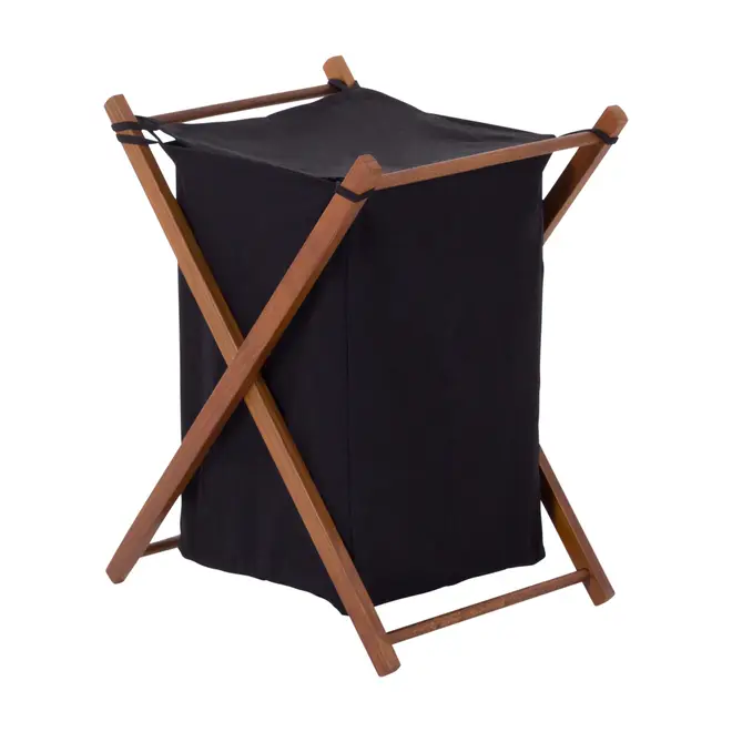 CESTO PARA ROUPA XIS - NOZES/PRETO - Foto 2