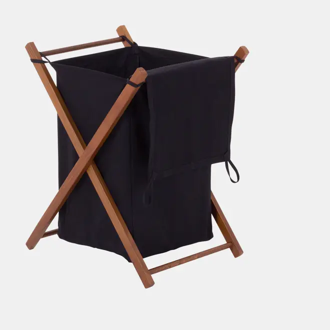 CESTO PARA ROUPA XIS - NOZES/PRETO - Foto 4
