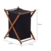 CESTO PARA ROUPA XIS - NOZES/PRETO - Foto 6