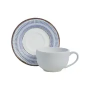 XÍCARA CHÁ SALINA - BRANCO/AZUL - Foto 1