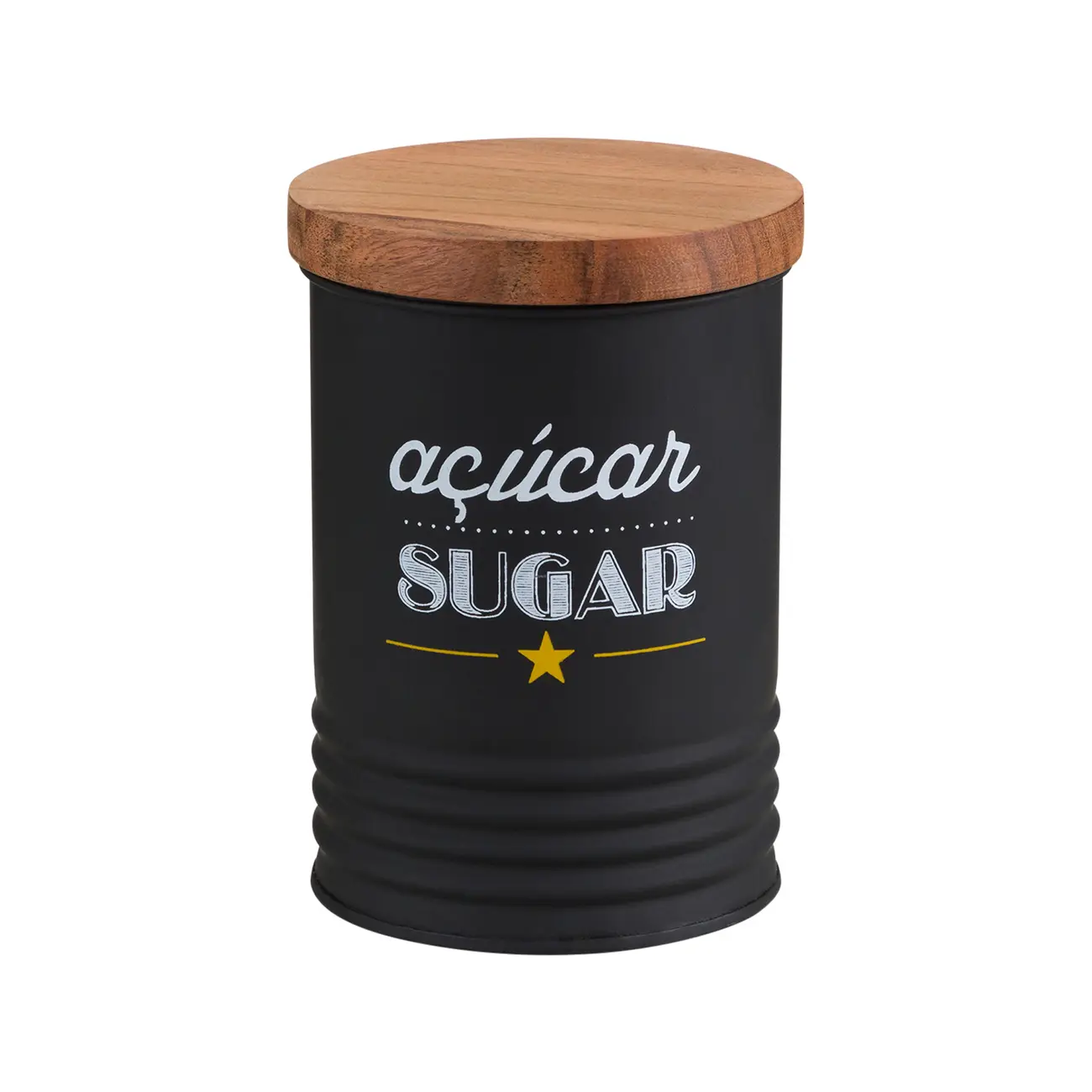 POTE 950 ML TINES SUGAR - PRETO/MANGO - Foto 1
