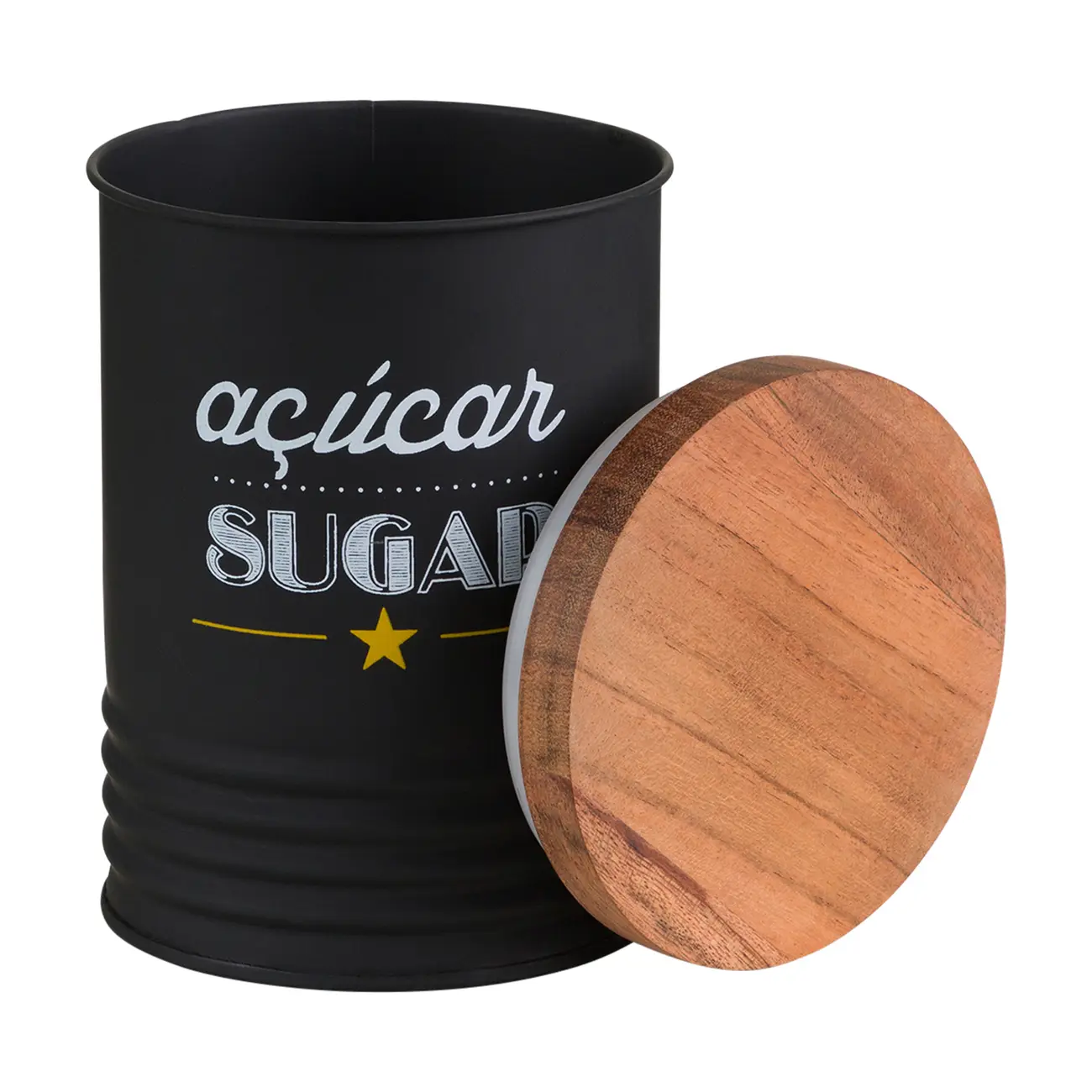 POTE 950 ML TINES SUGAR - PRETO/MANGO - Foto 2