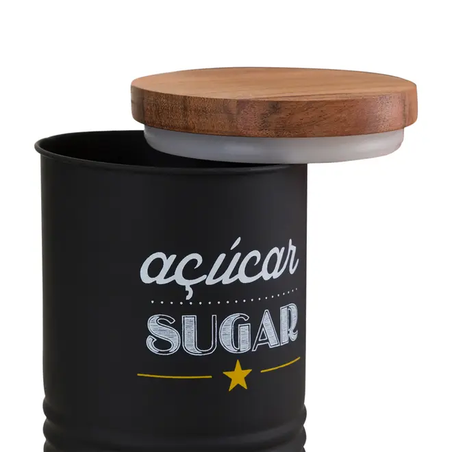 POTE 950 ML TINES SUGAR - PRETO/MANGO - Foto 4
