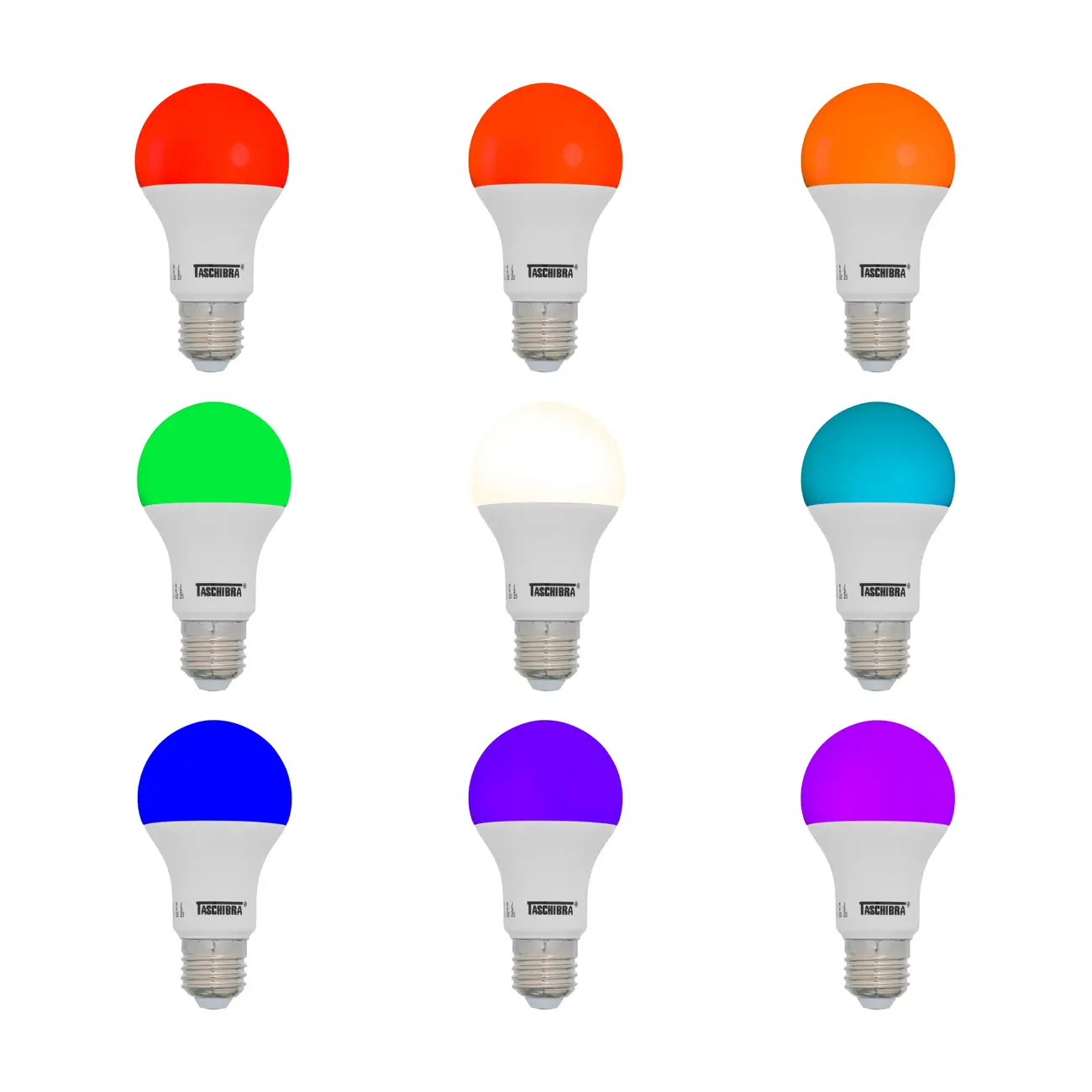 LÂMPADA LED SMART COLORS A60 RGB 9W E27 127 220V TASCHIBRA - BRANCO/MULTICOR - Foto 3