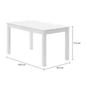 MESA DE JANTAR 1,30 M X 80 CM ALENTEJO - BRANCO LAVADO - Foto 4