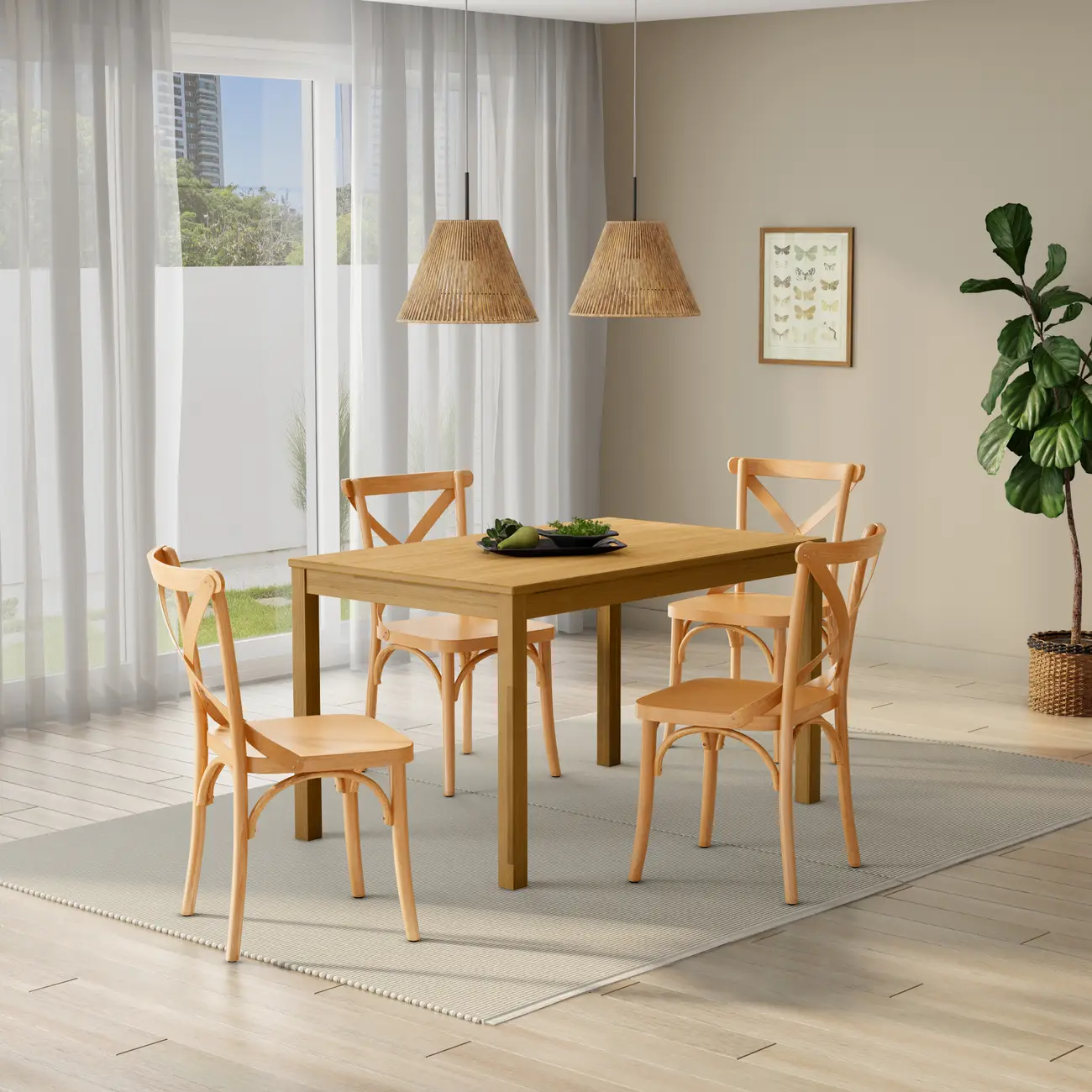 MESA DE JANTAR 1,30 M X 80 CM ALENTEJO - AMÊNDOA - Foto 5