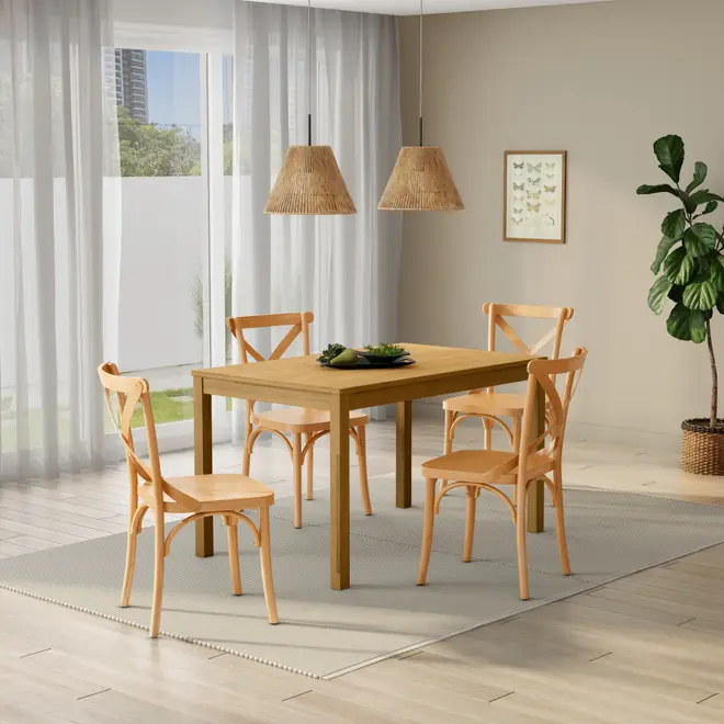 MESA DE JANTAR 1,30 M X 80 CM ALENTEJO - AMÊNDOA - Foto 5