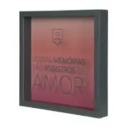 QUADRO REGISTROS DE AMOR 27 CM X 27 CM - KONKRET/RODONITA - Foto 2