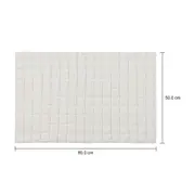 TAPETE 50 CM X 80 CM TAULETES - BRANCO - Foto 6