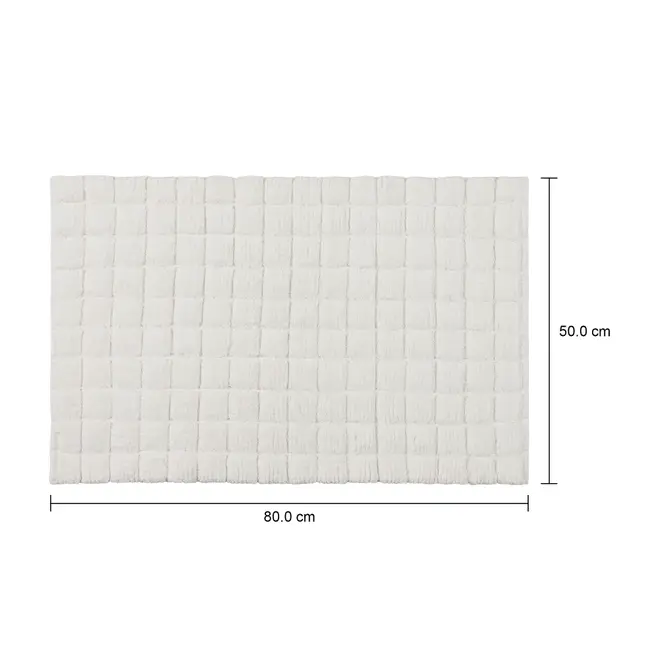 TAPETE 50 CM X 80 CM TAULETES - BRANCO - Foto 6