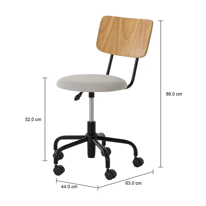 CADEIRA HOME OFFICE CARTE - NATURAL/FREIJÓ - Foto 10