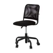 CADEIRA HOME OFFICE YUPPIE - PRETO/PRETO - Foto 1
