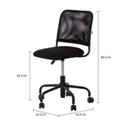 CADEIRA HOME OFFICE YUPPIE - PRETO/PRETO - Foto 10
