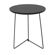 MESA LATERAL REDONDA 42 CM PIRLO - PRETO/PRETO - Foto 1