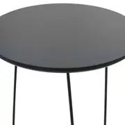 MESA LATERAL REDONDA 42 CM PIRLO - PRETO/PRETO - Foto 3