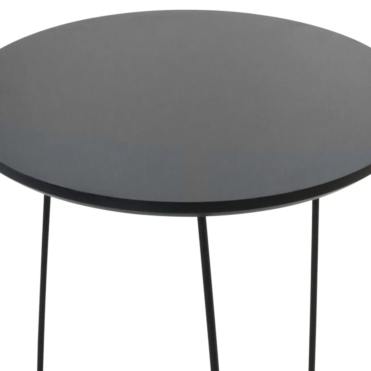 MESA LATERAL REDONDA 42 CM PIRLO - PRETO/PRETO - Foto 3