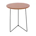 PRETO/TERRACOTA - MESA LATERAL REDONDA 42 CM PIRLO