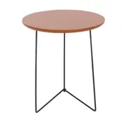 MESA LATERAL REDONDA 42 CM PIRLO - PRETO/TERRACOTA - Foto 1