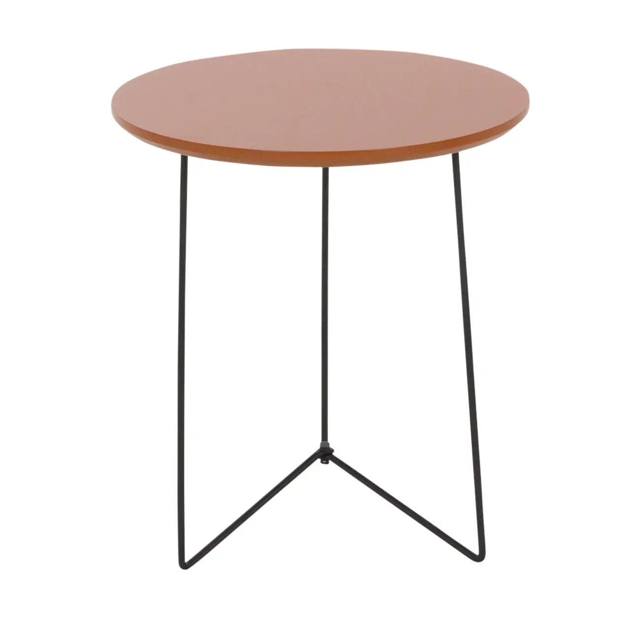 MESA LATERAL REDONDA 42 CM PIRLO - PRETO/TERRACOTA - Foto 1