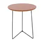 PRETO/TERRACOTA - MESA LATERAL REDONDA 42 CM PIRLO