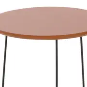 MESA LATERAL REDONDA 42 CM PIRLO - PRETO/TERRACOTA - Foto 3