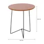 MESA LATERAL REDONDA 42 CM PIRLO - PRETO/TERRACOTA - Foto 4