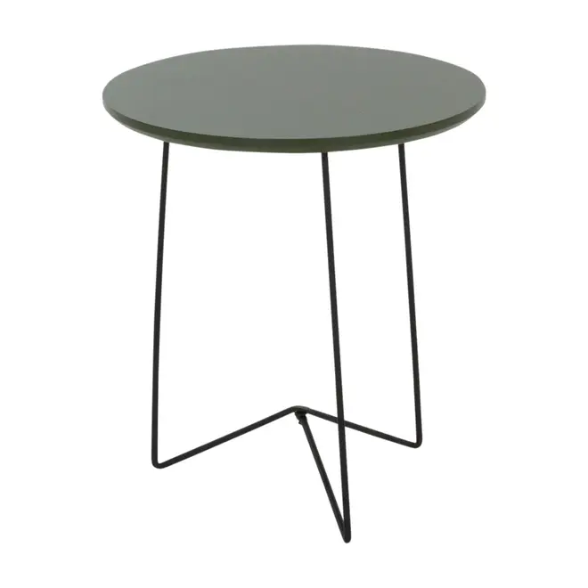 MESA LATERAL REDONDA 42 CM PIRLO - PRETO/MUSGO - Foto 2