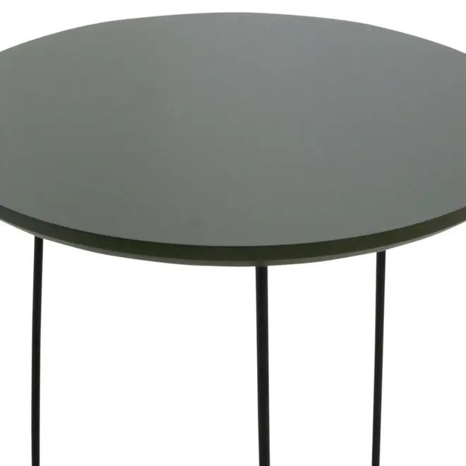 MESA LATERAL REDONDA 42 CM PIRLO - PRETO/MUSGO - Foto 3