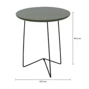 MESA LATERAL REDONDA 42 CM PIRLO - PRETO/MUSGO - Foto 4