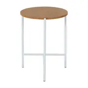 MESA LATERAL REDONDA 38 CM HONEY - BRANCO/AMÊNDOA - Foto 1