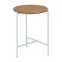 MESA LATERAL REDONDA 38 CM HONEY - BRANCO/AMÊNDOA - Foto 2