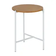 MESA LATERAL REDONDA 38 CM HONEY - BRANCO/AMÊNDOA - Foto 2