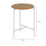 MESA LATERAL REDONDA 38 CM HONEY - BRANCO/AMÊNDOA - Foto 5