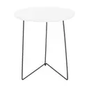 PRETO/BRANCO - MESA LATERAL REDONDA 42 CM PIRLO