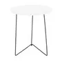 PRETO/BRANCO - MESA LATERAL REDONDA 42 CM PIRLO