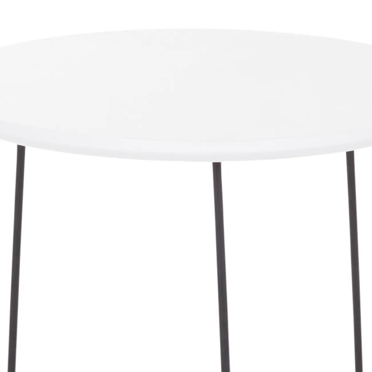 MESA LATERAL REDONDA 42 CM PIRLO - PRETO/BRANCO - Foto 3
