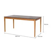MESA DE JANTAR 1,60 M X 80 CM NOAH - NOZES/PRETO - Foto 6