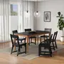 MESA DE JANTAR 1,60 M X 80 CM NOAH - NOZES/PRETO - Foto 7