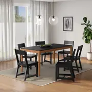 MESA DE JANTAR 1,60 M X 80 CM NOAH - NOZES/PRETO - Foto 7