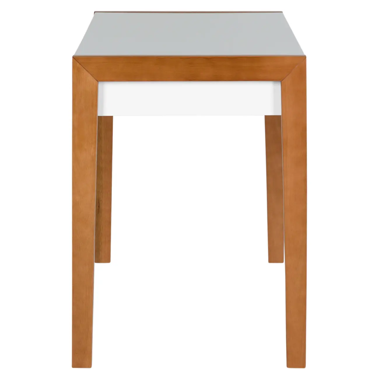 ESCRIVANINHA 1 GAVETA 1,10 M X 55 CM PUERTO - NOZES/BRANCO - Foto 4